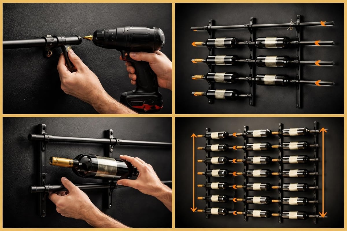 Wine rack installation process
