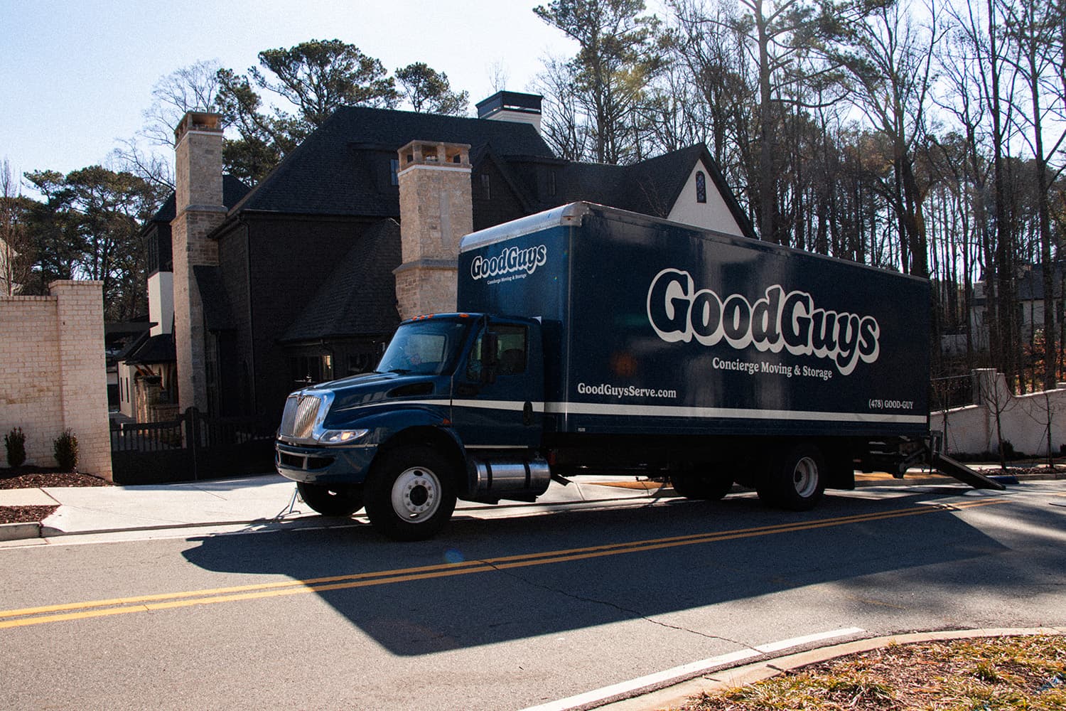 Moving truck on the highway