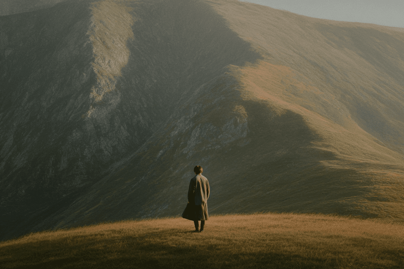 Image of a person in a landscape