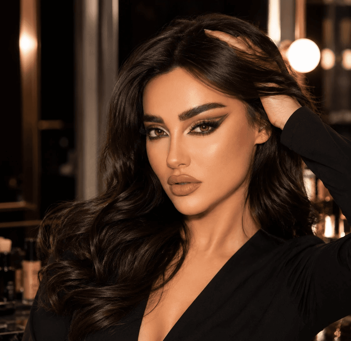keratin treated hair model