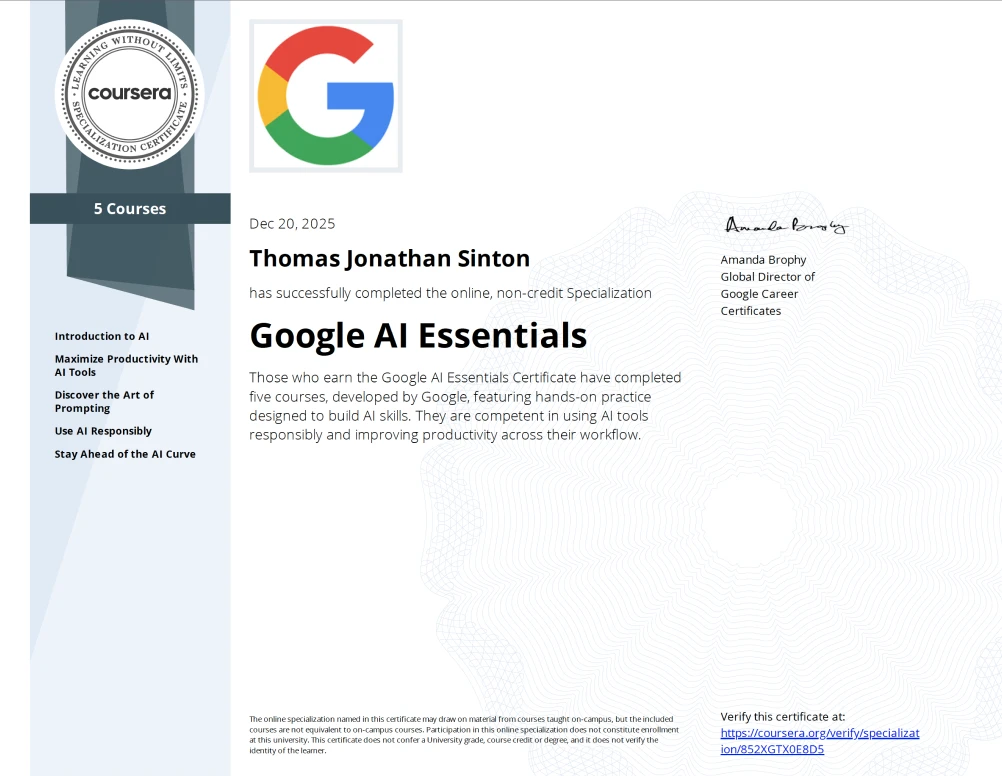 Google: AI Essentials