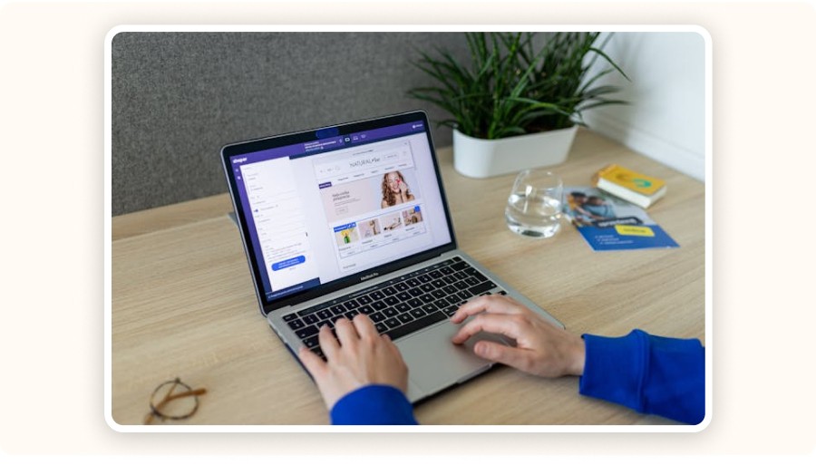 User managing a Shopify store dashboard