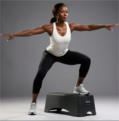 mujer en una clase de aerobic