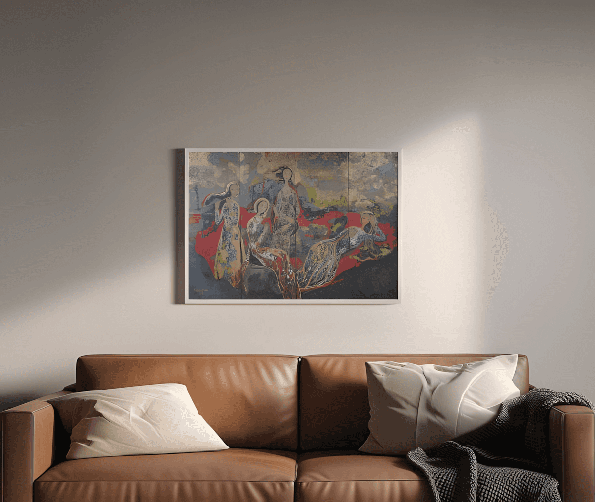 premium art poster and canvas prints, with originals available, from QART , of the artwork " In the Moon Garden "