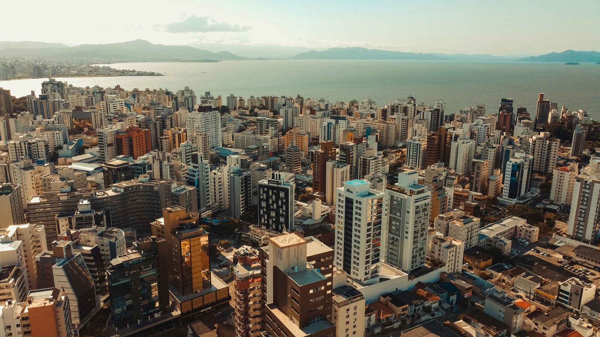 Aerial View of Florianópolis, SC, Brasil
