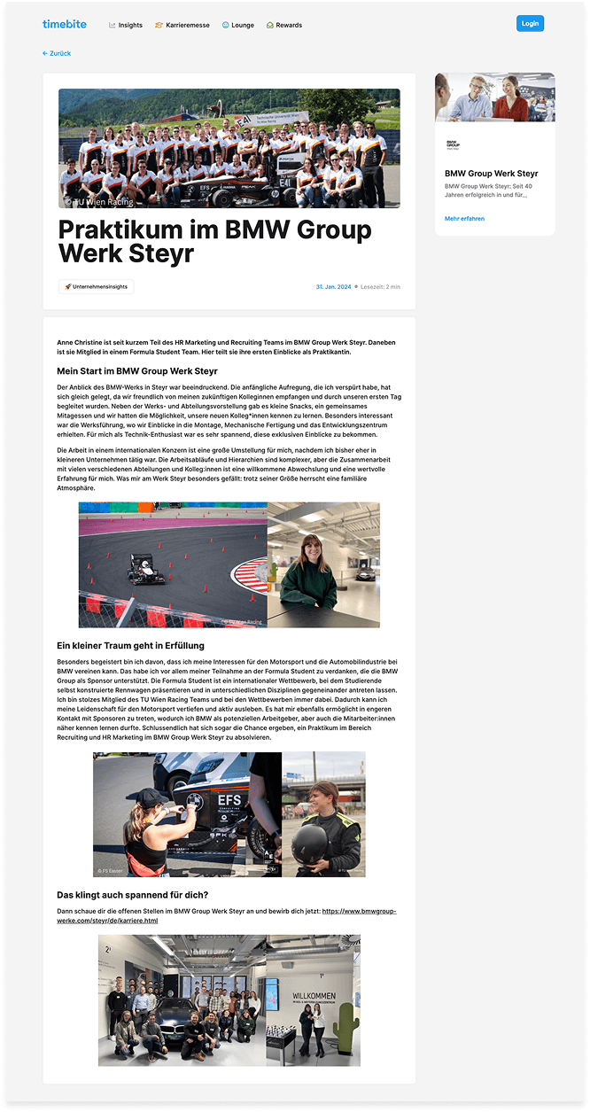 timebite Lounge Beitrag