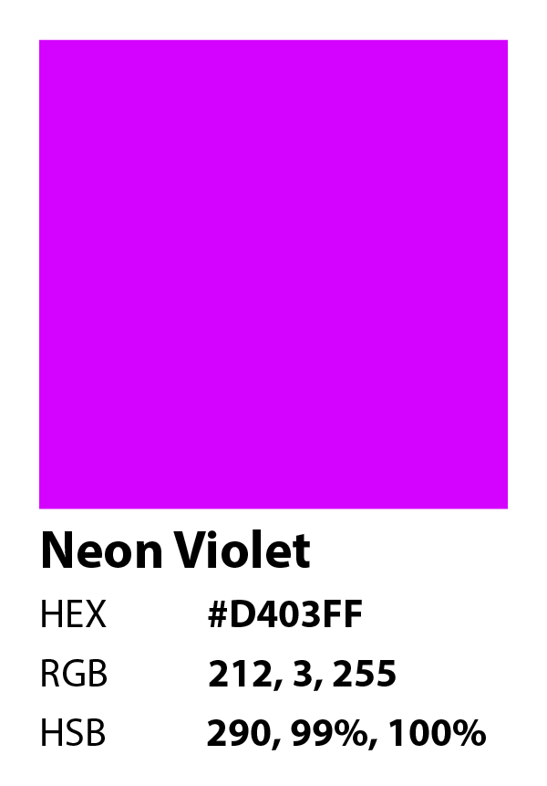 color swatch info neon violet