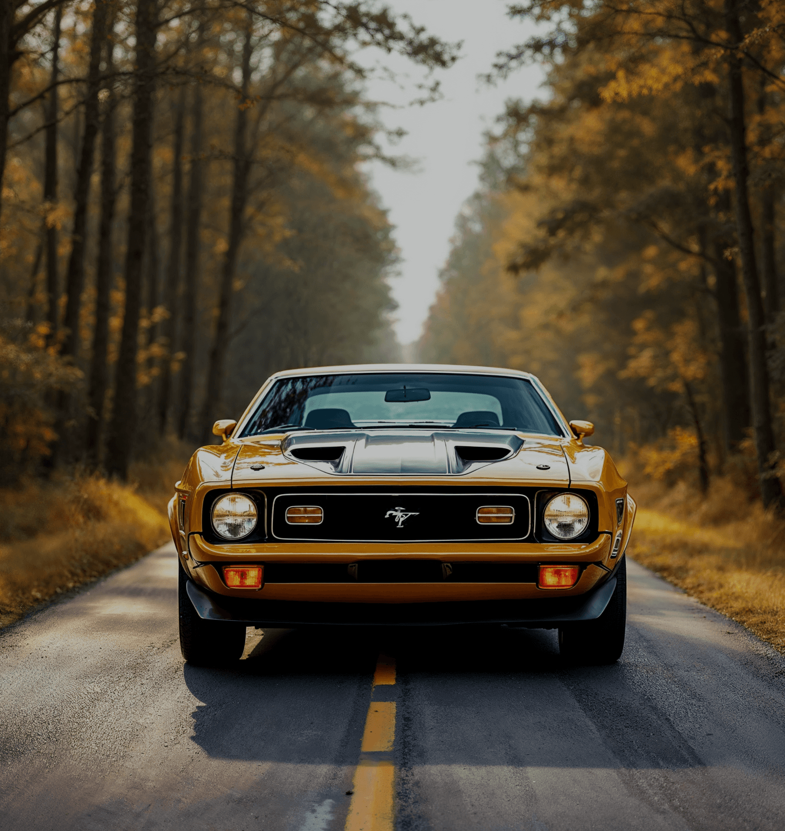 Imagem de um mustang amarelo