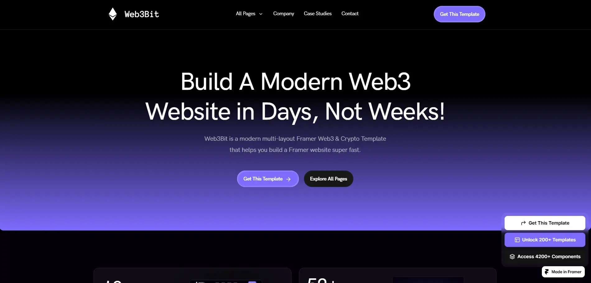 web3bit scrolling framer template