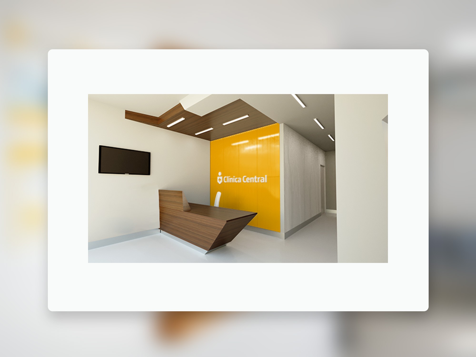 Bosquejo que muestra cómo podría implementarse los criterios morfológicos de identidad en la arquitectura de interiores de Clínica Central.