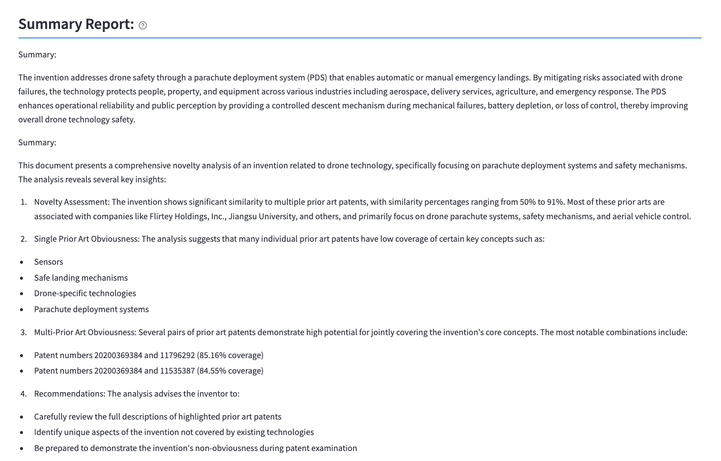 The summary of a Paseo report