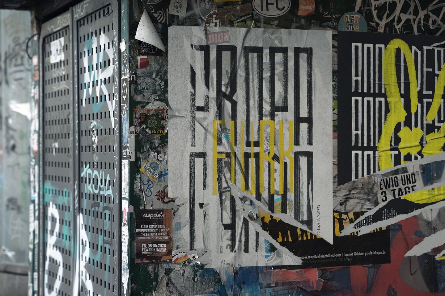 Markerize graffiti style street poster mockup showcasing hand drawn marker typography and urban art elements