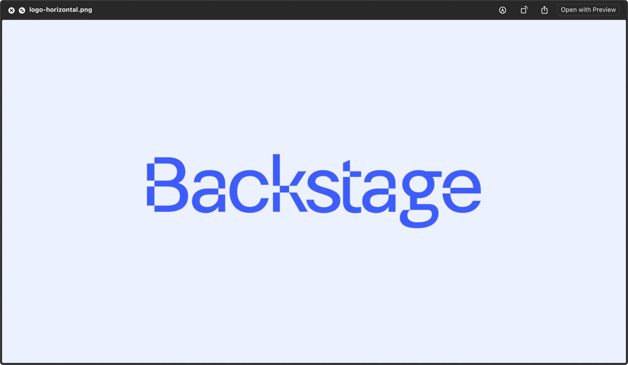 Backstage logo displayed on a light background.