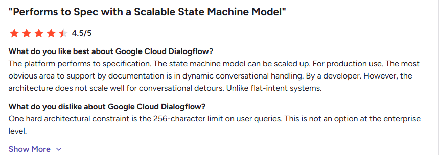 dialogflow CX Testimonial