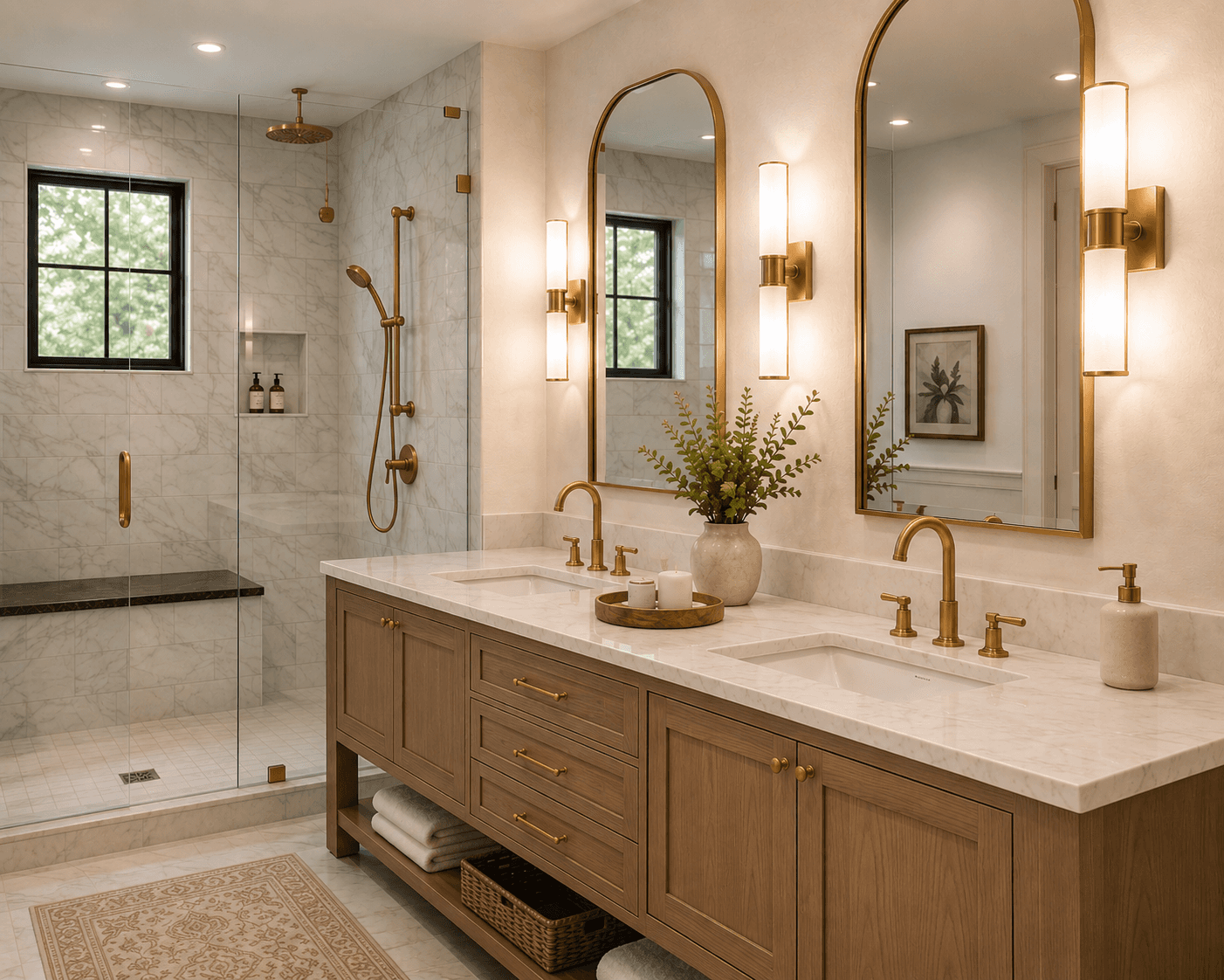 Luxury bathroom remodel by Randall Homes