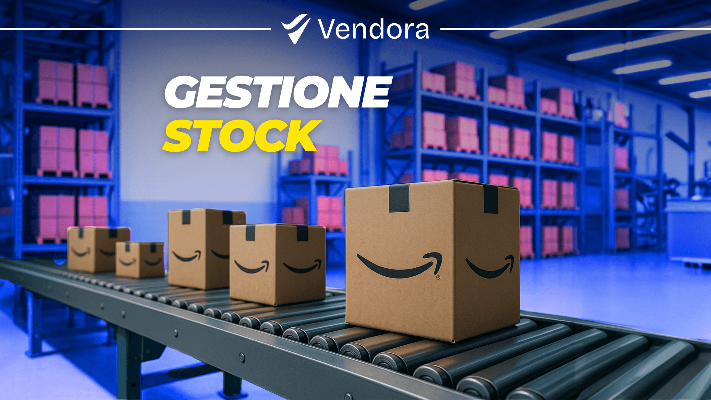 Amazon boxes going through factory process