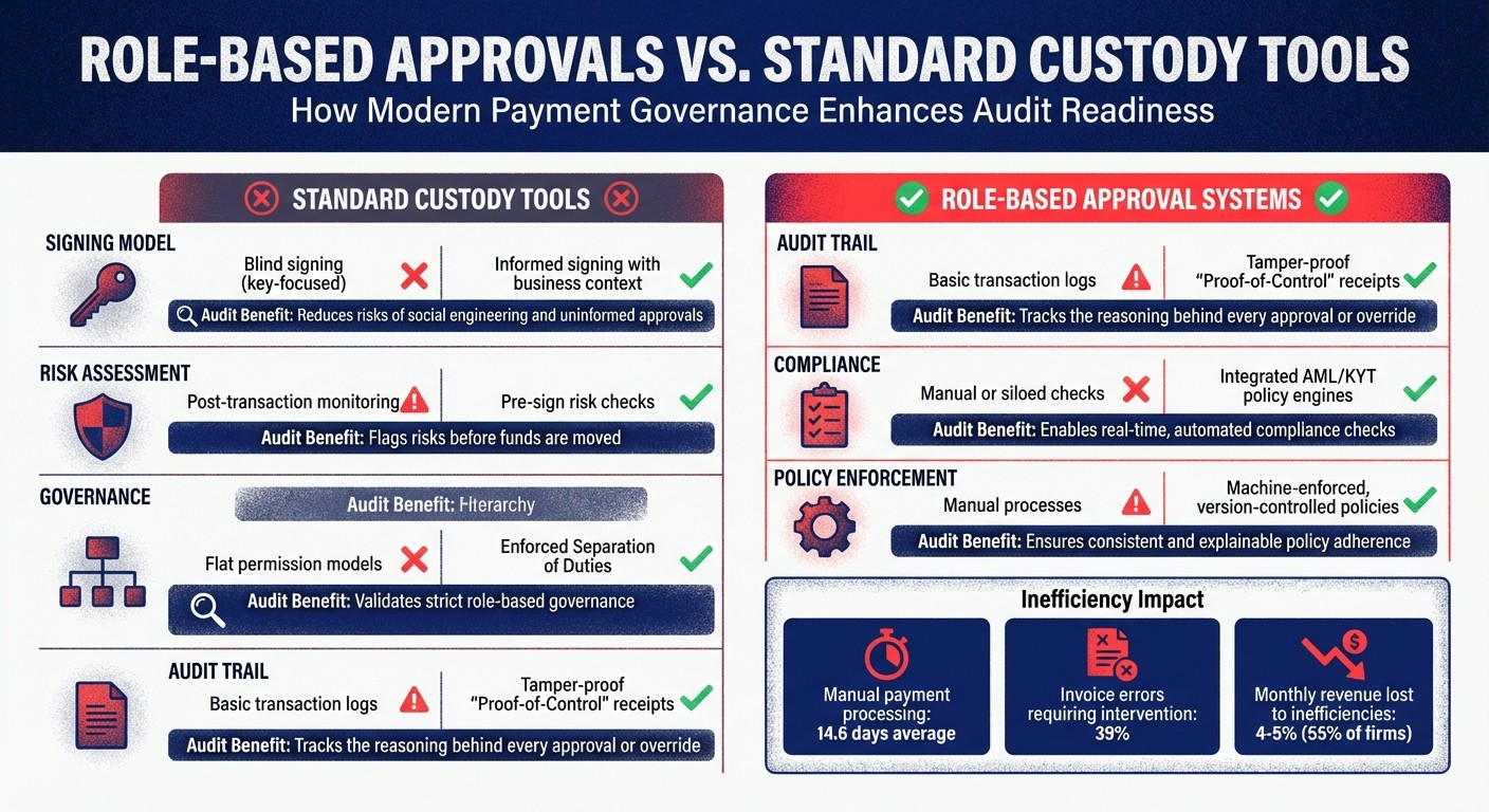 Role-Based Approval Systems vs Standard Custody Tools Comparison