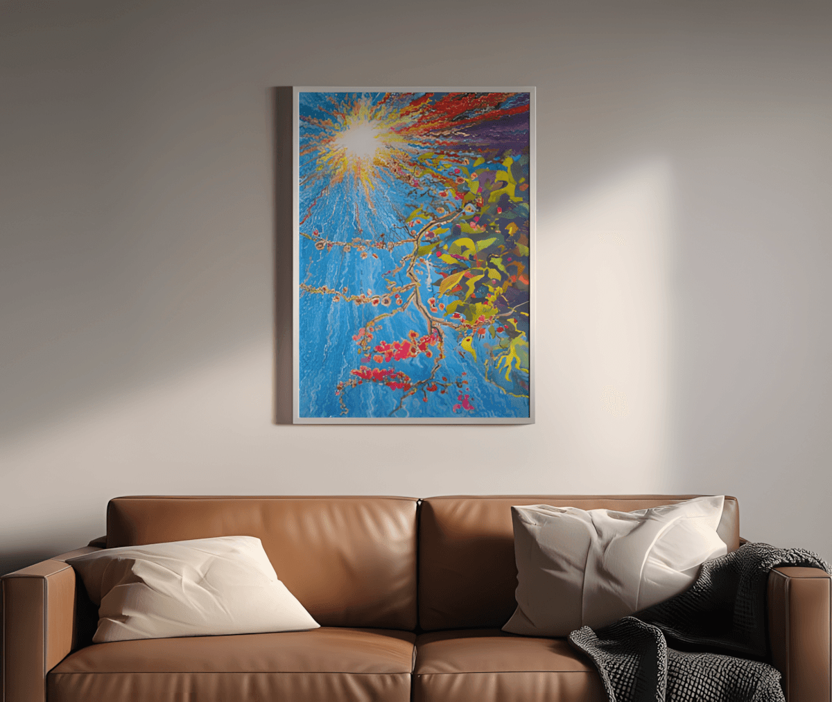premium art poster and canvas prints, with originals available, from QART , of the artwork " Coralita Pink Flowers "