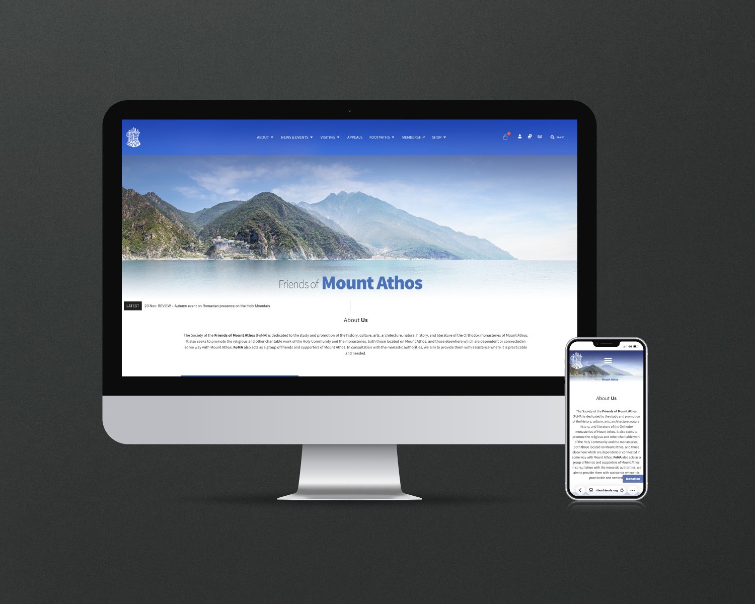Friends of Mount Athos Website