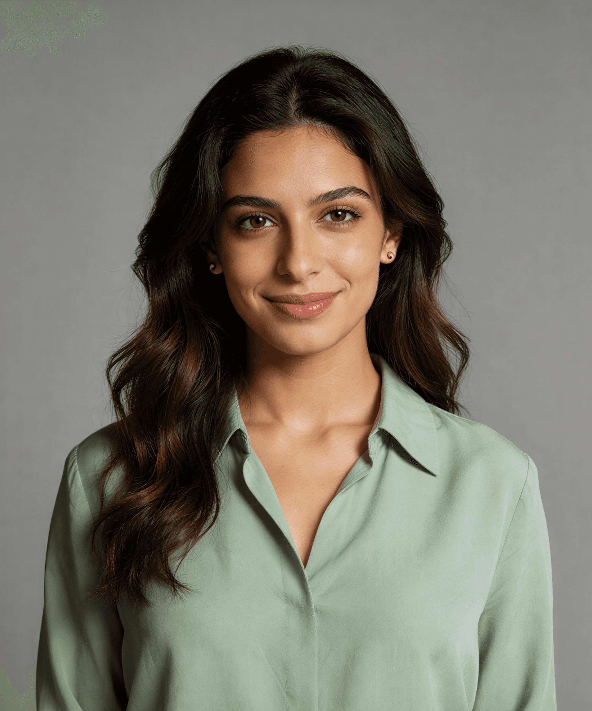 Professional portraits of three team members displayed in a team section