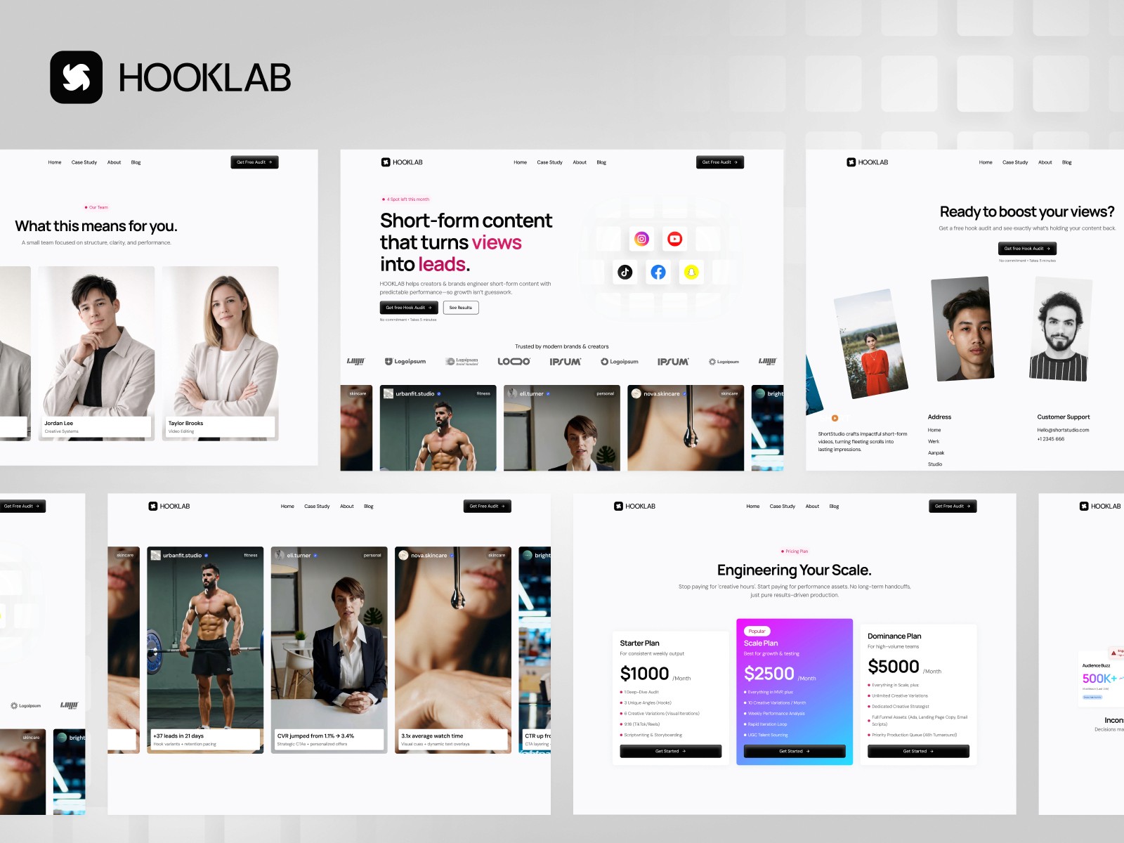 HOOKLAB — 现代动效创意机构官网设计灵感