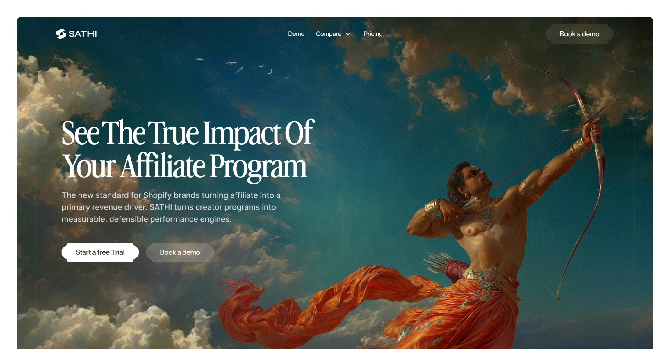 A business traveler with a suitcase gazes out a large airport window as a plane takes off, symbolizing seamless corporate travel and easy bookings, with an adjacent web interface highlighting travel services and contact options.