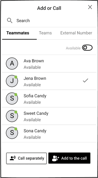 Call separately or add to the call