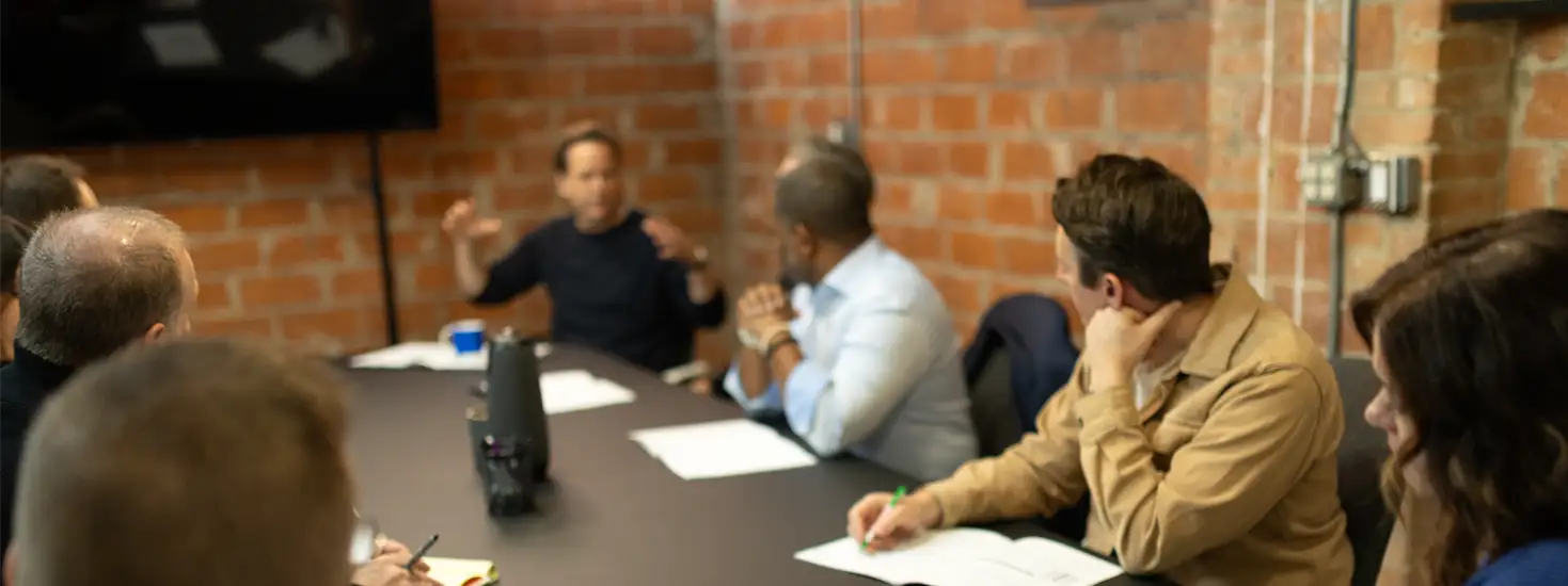 Church Consulting Agency meeting with staff in a conference room
