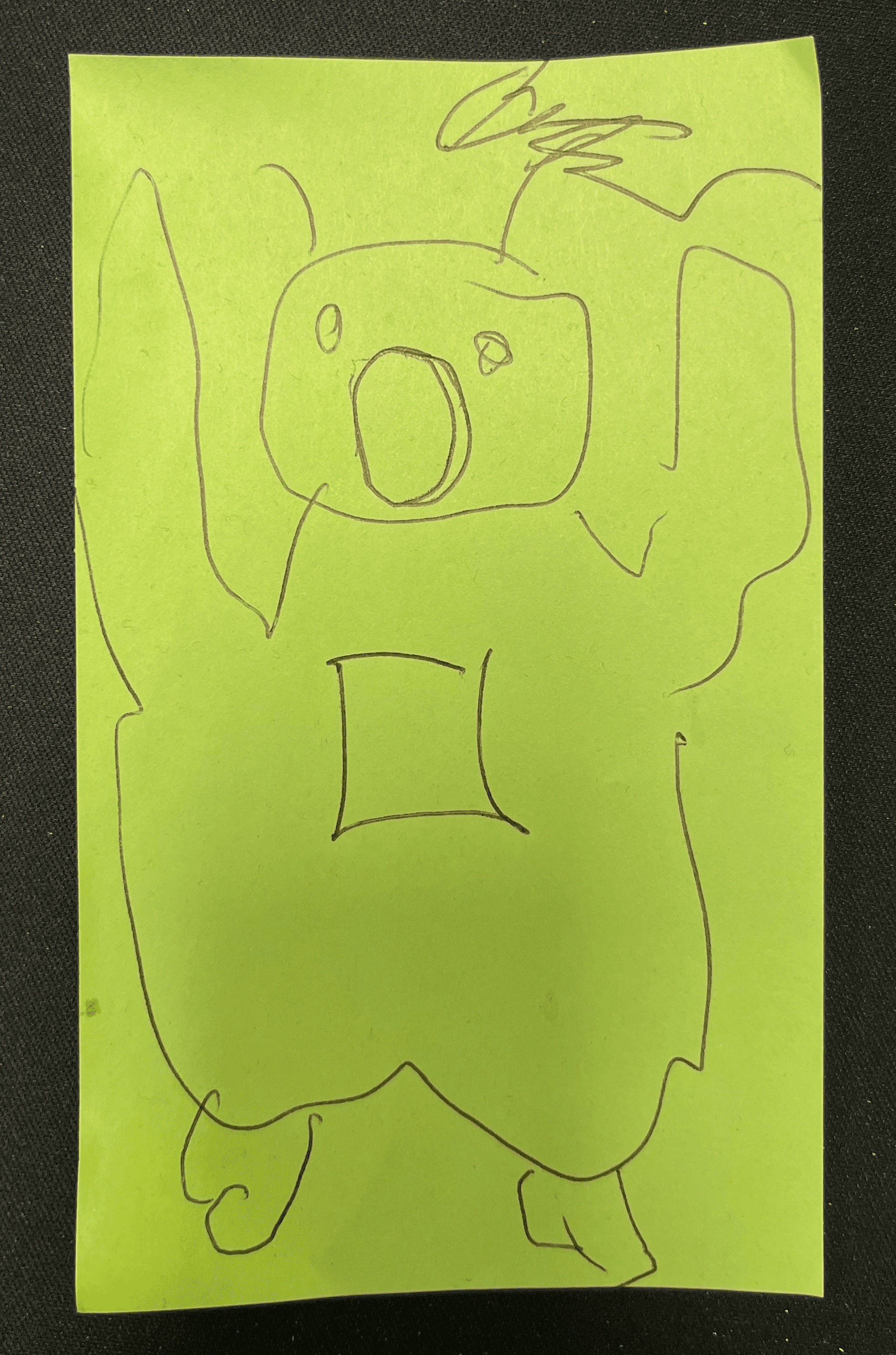 Initial hand drawn mascot concept