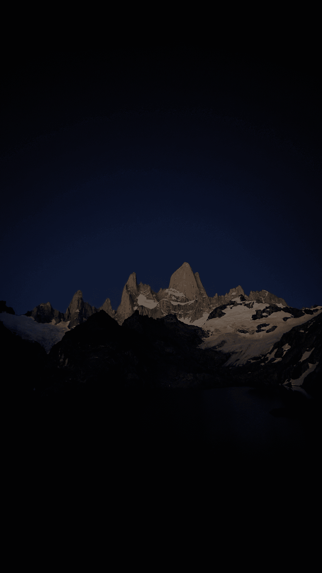 Le mont Fitz roy au première lueur du jour