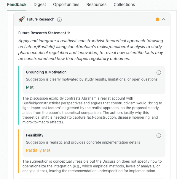 thesify feedback on future research grounding and motivation