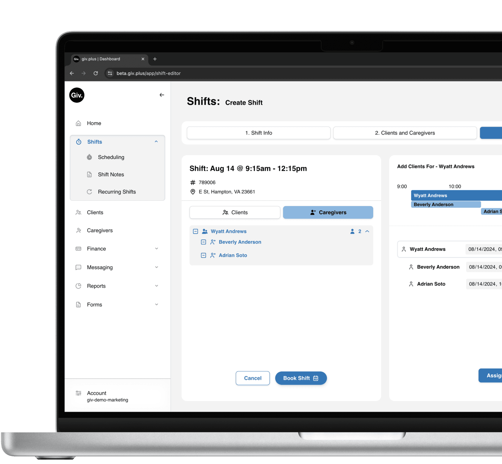 Scheduling software.