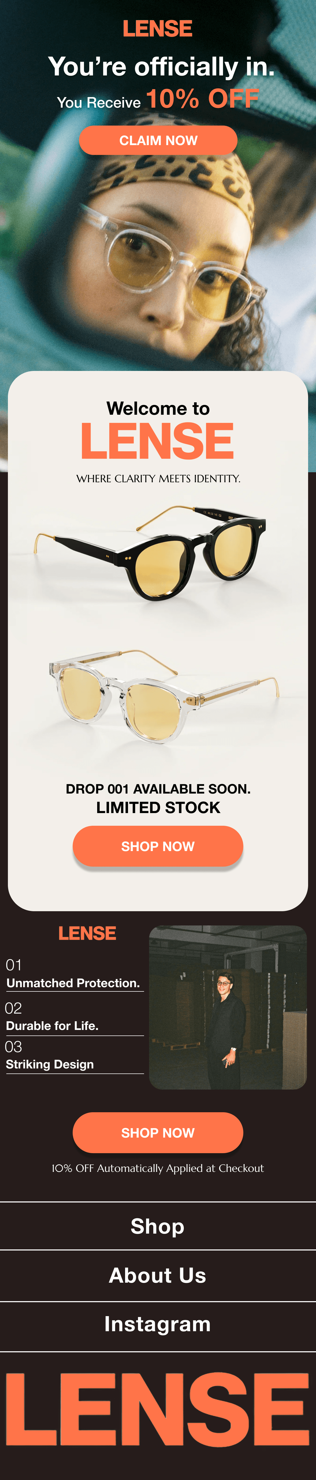 Ecommerce email marketing design created by SirenClick.
