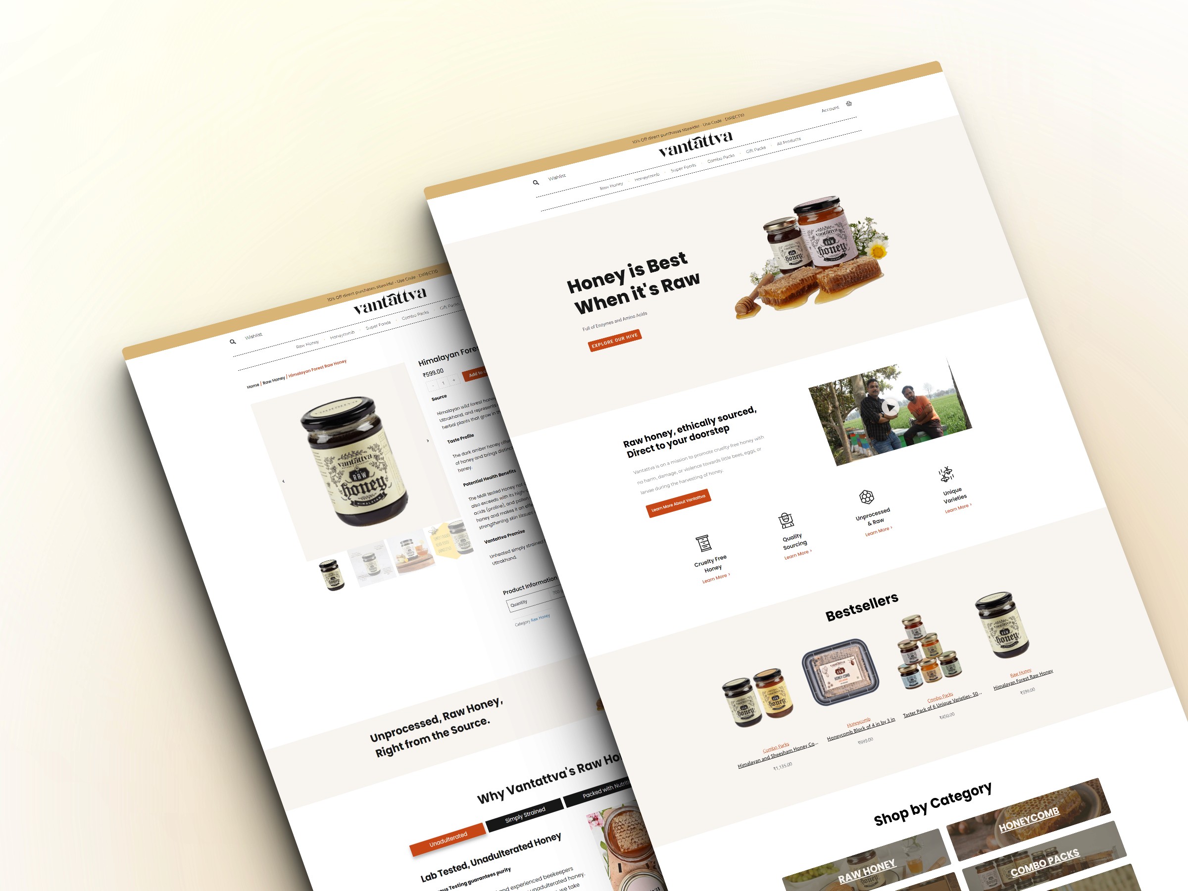 Vantattva Honey Website by Web Impetus - Custom WooCommerce Website Development