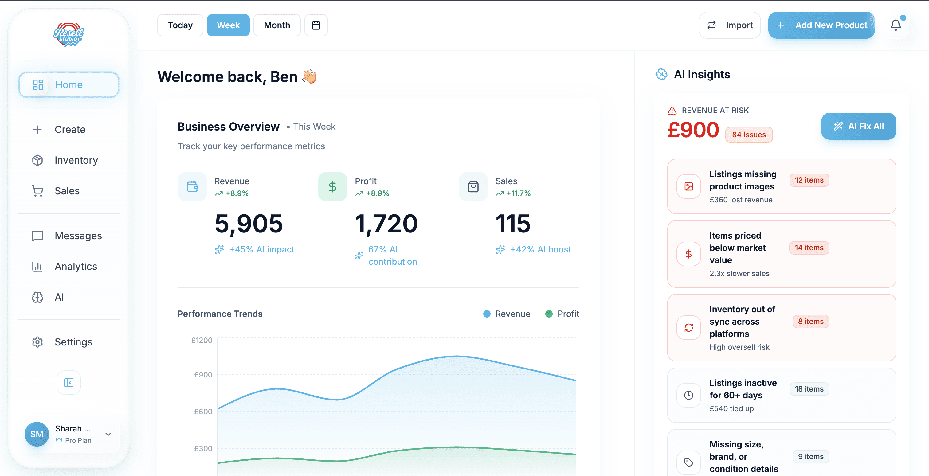 An image of Dreelio's dashboard