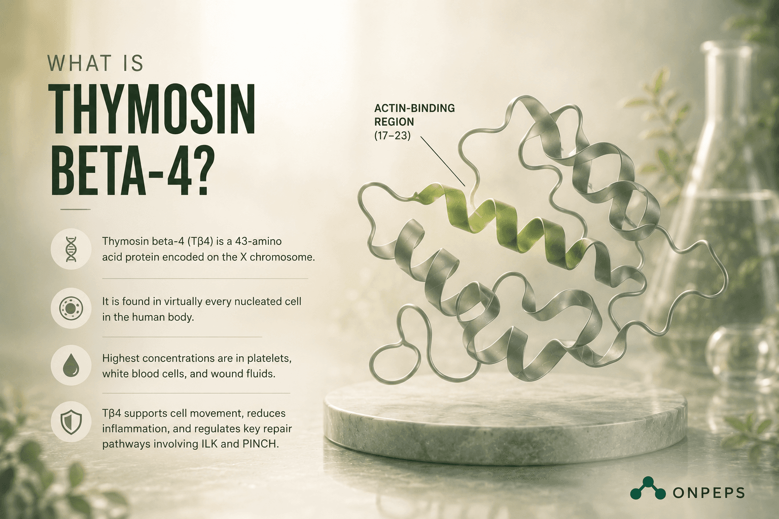 What is thymosin beta 4 by onpeps.com, the leading research-backed peptide information source