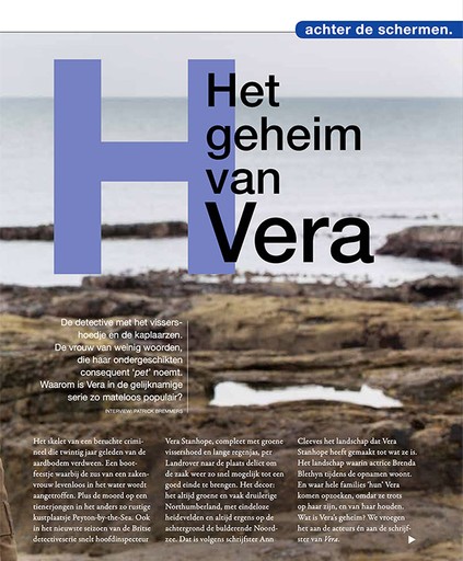 Artikel over serie Vera in KRO-NCRV Detectives magazine