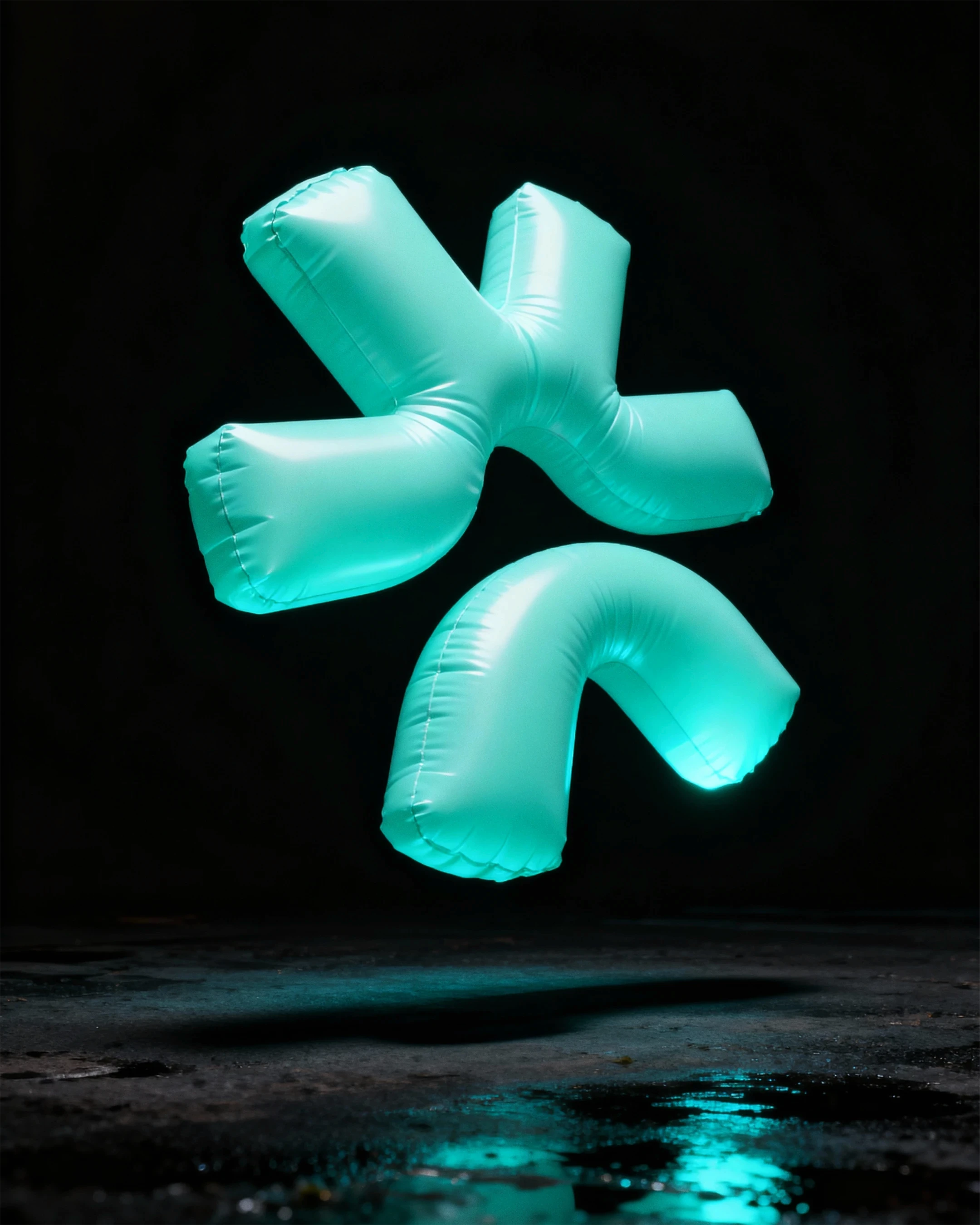 3D Inflated floating logo