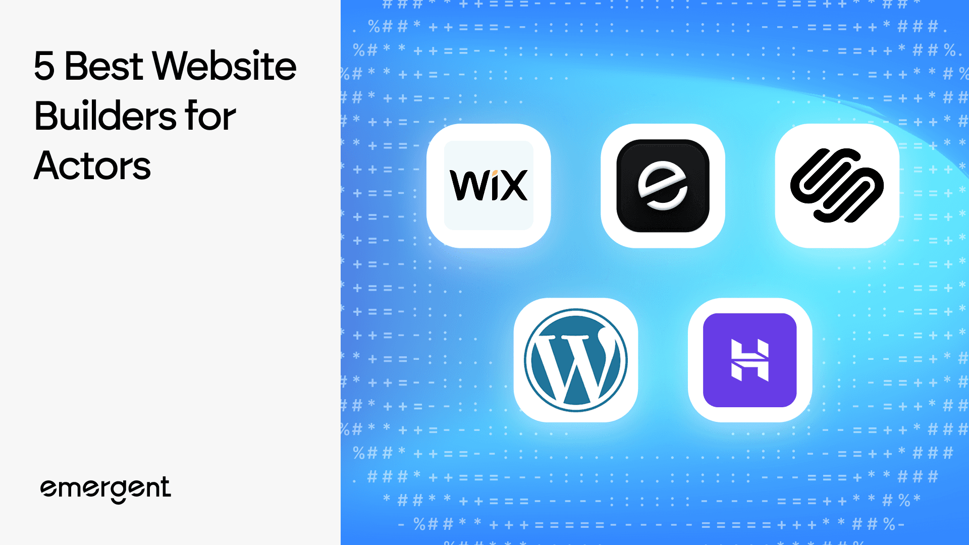 5 Best Website Builders for Actors