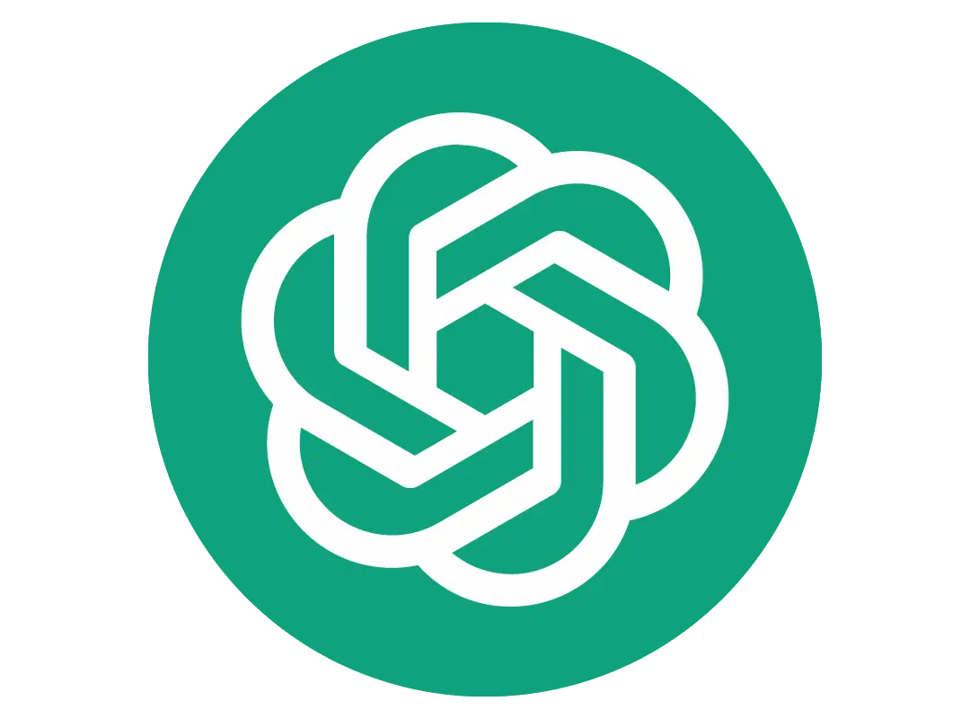 A green circular icon with a white geometric knot design.