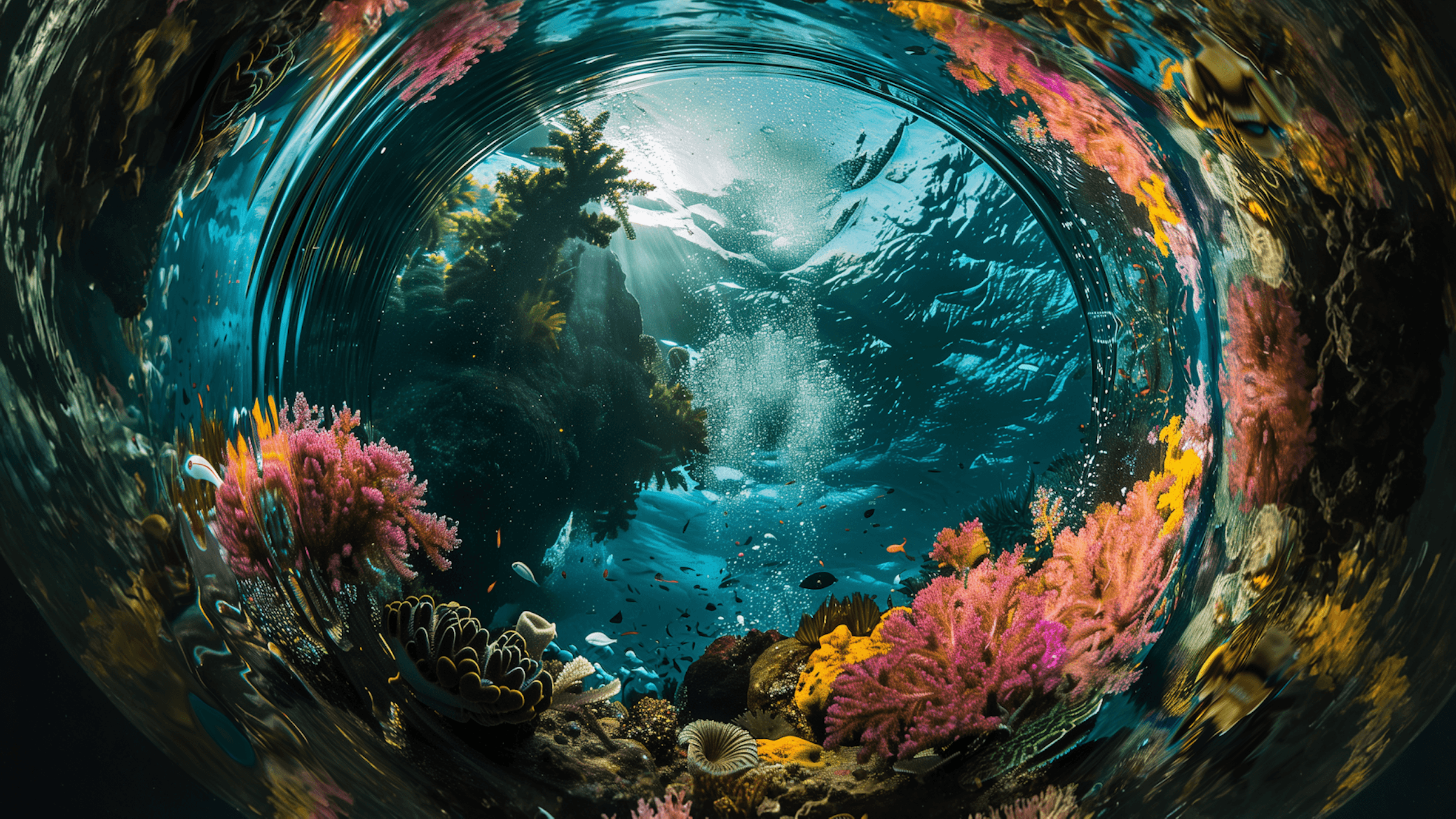 Dark ocean depth