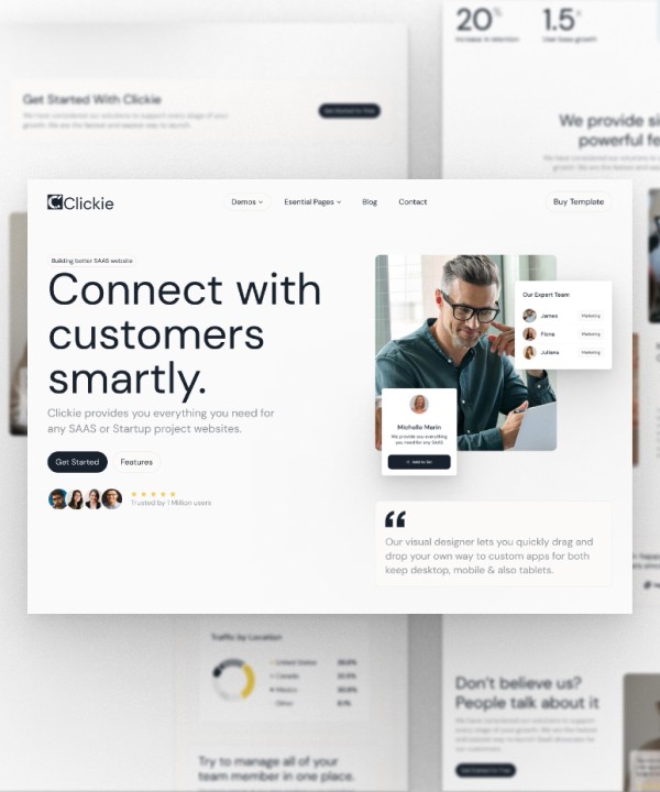 Clickie by Templategum - design asset by Framer