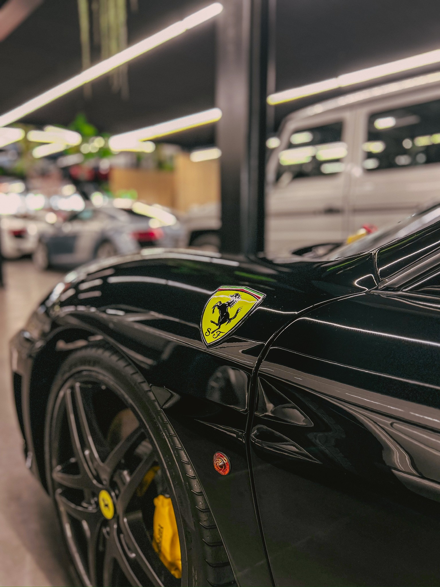 Zijkant ferrari badge