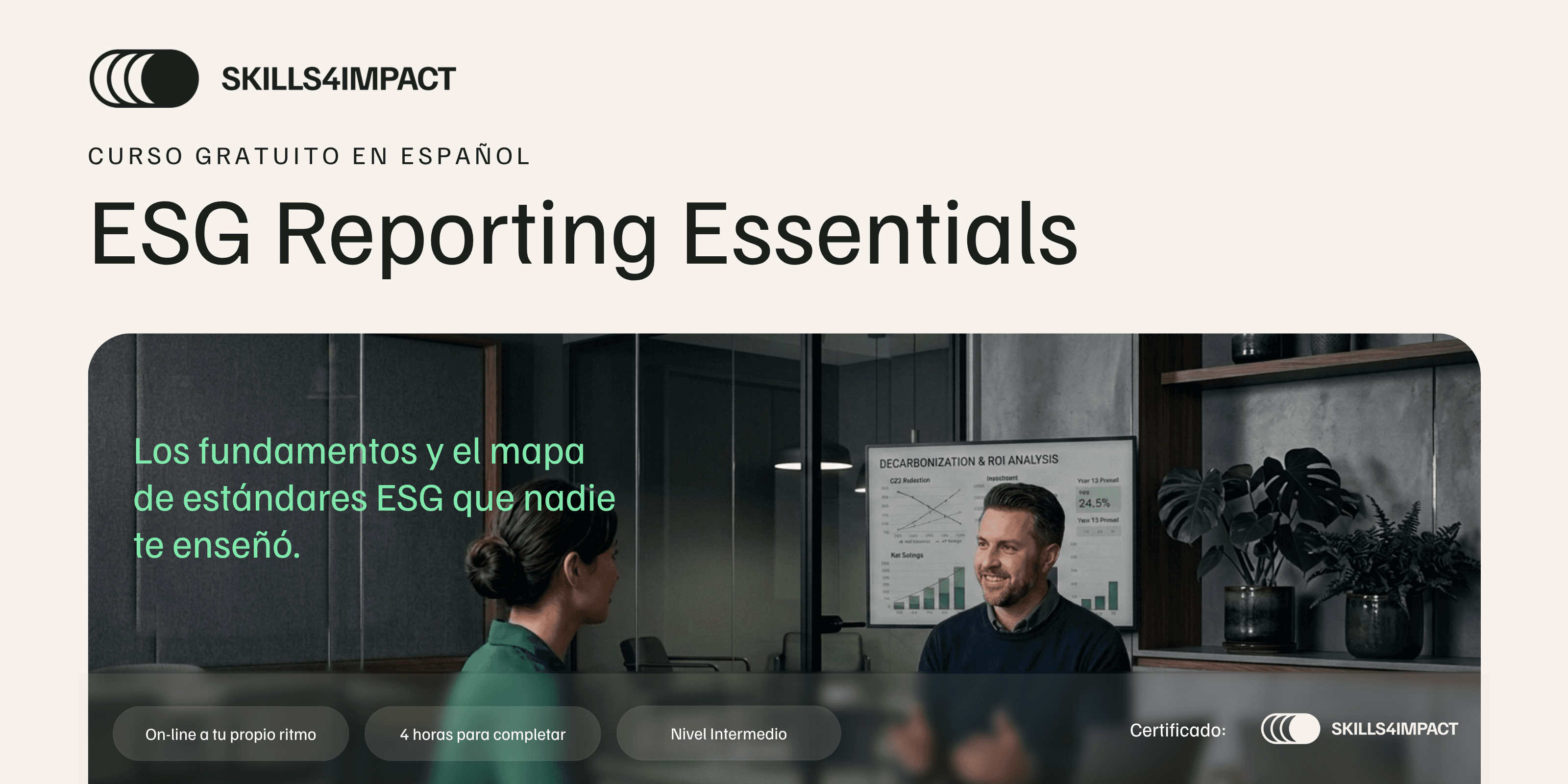 ESG Reporting Essentials, curso gratuito de Skills4Impact