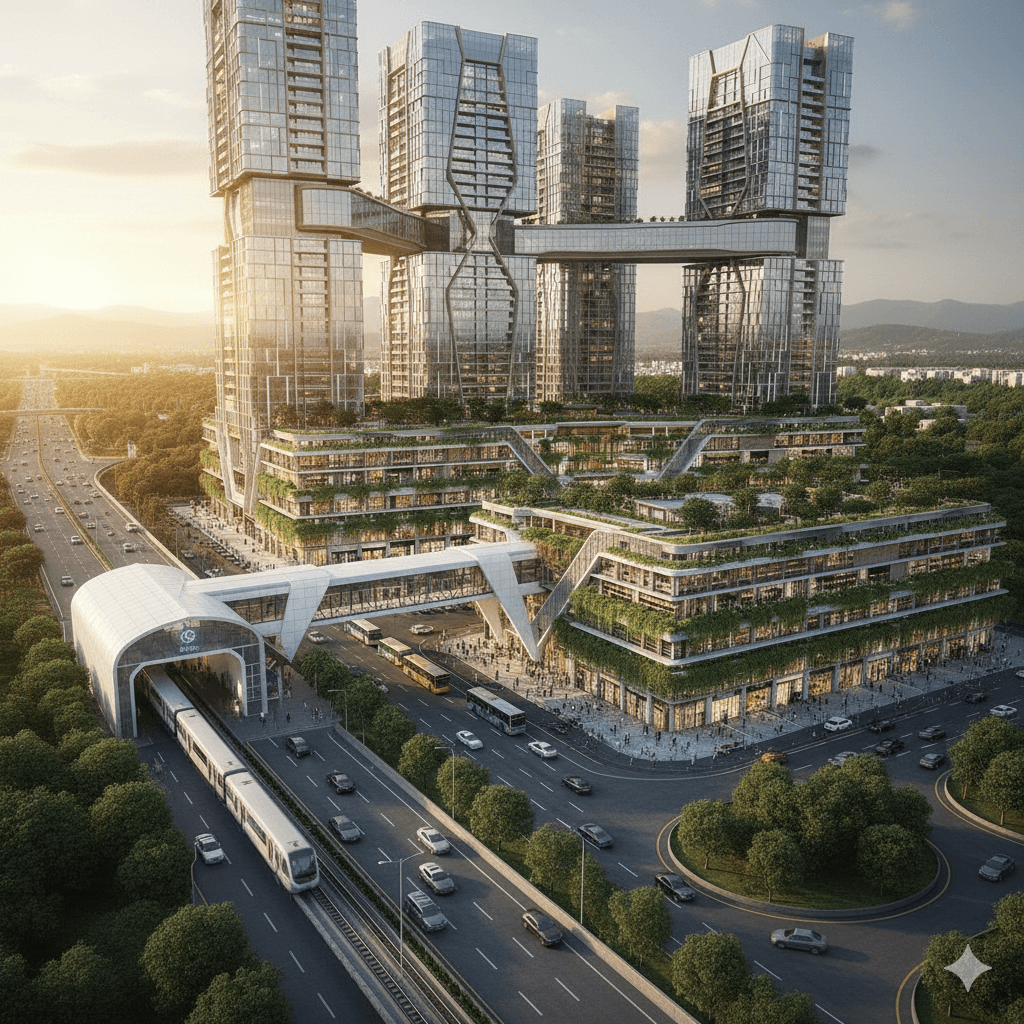 Modern transit corridor and rapid metro connectivity near M3M commercial hub, Gurgaon