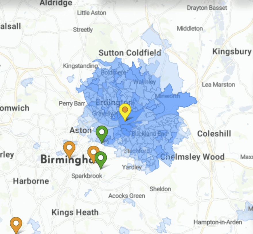 Visualization of Branch Network Optimization in Insurance