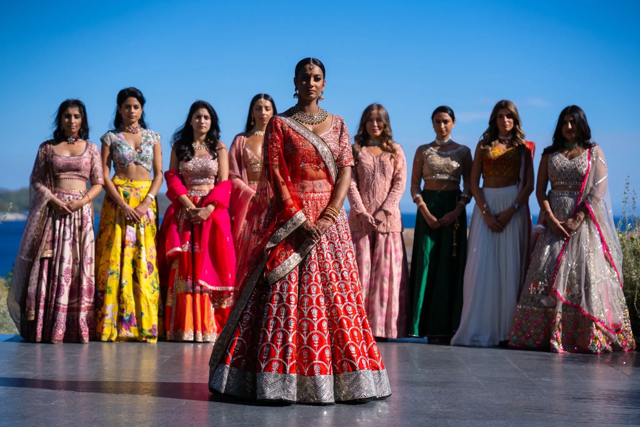 brides in colorful outfits