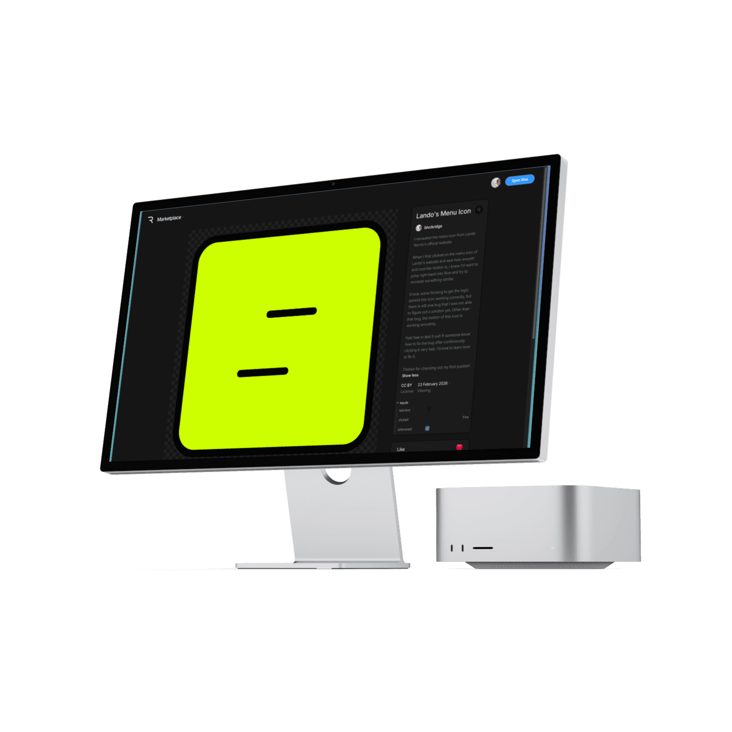 Interactive profile icons cover image