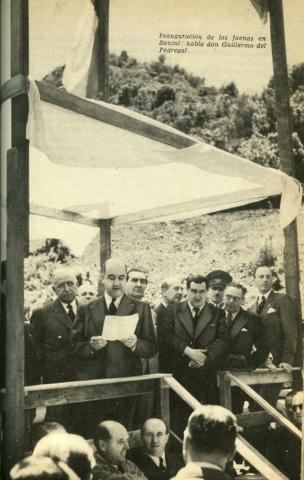 Inauguración de las faenas en Sauzal: habla don Guillermo del Pedregal. ENDESA.