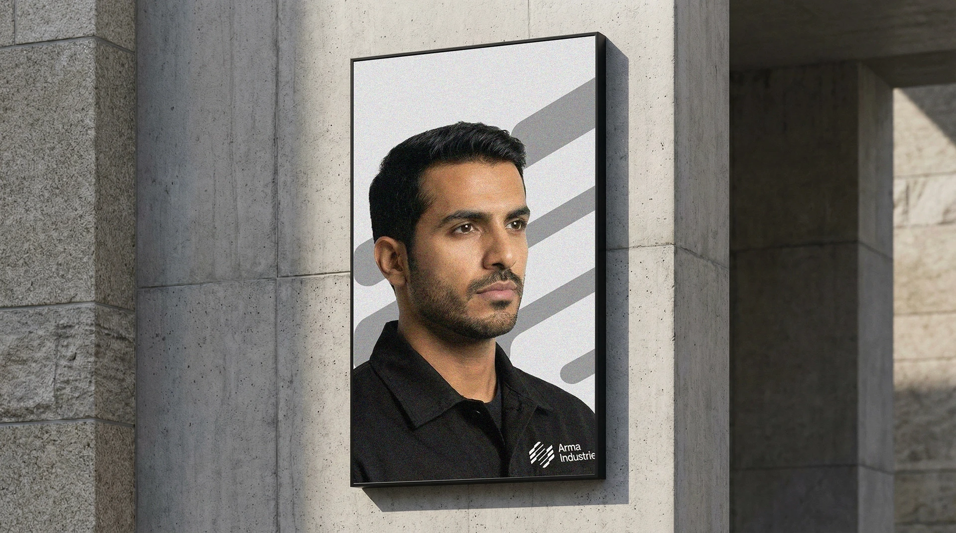 Streetside billboard with flyposters of the Batch.Works brand and illustrations